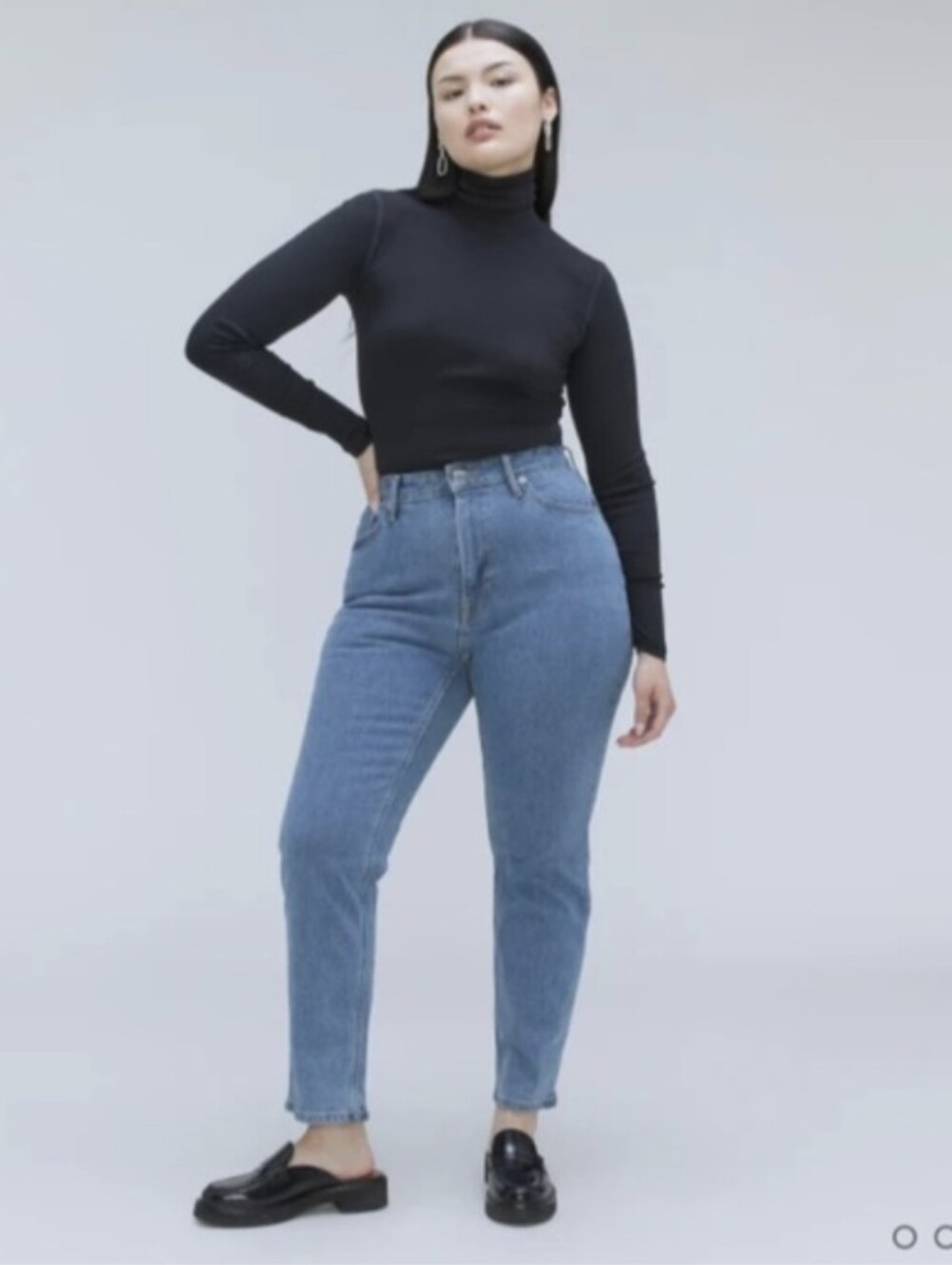 Everlane *NWOT The Curvy Cheeky Jean High-Rise Straight-Leg Medium Blue- 35/20 - Picture 16 of 16